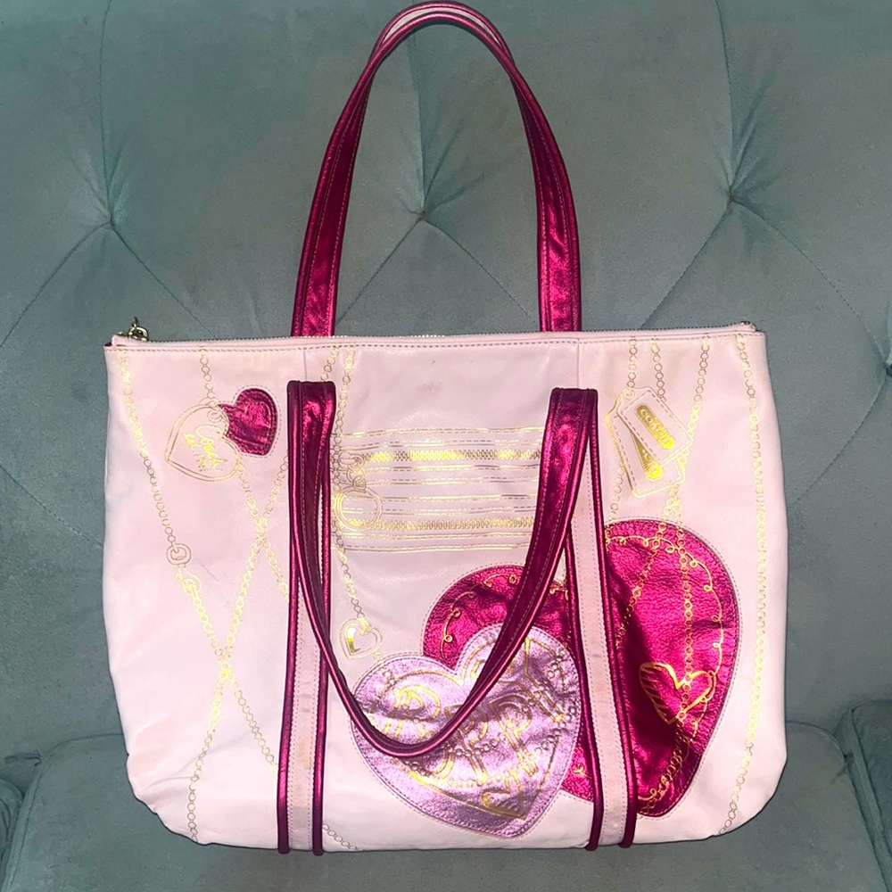 Coach limited edition Poppy Metalic Fuchsia tote